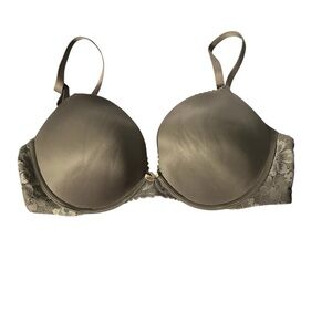 Lace Trimmed Body by Victoria Push Up Victorias Secret Bra in Purple 38DD